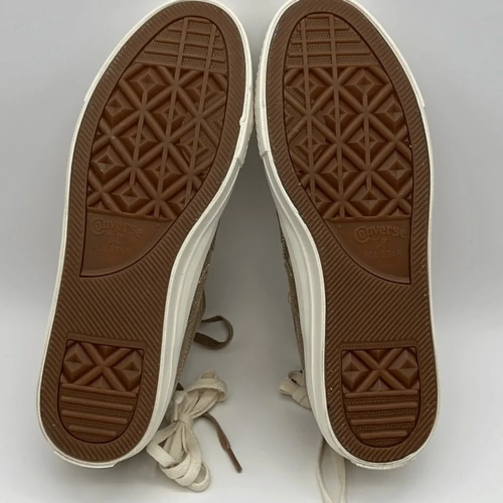 CONVERSE One Star Pro Mens 11 Womens 12.5 Tan Leather Sneakers Star NWT Shoes - Picture 12 of 15